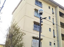長野市の集合住宅で防犯カメラ設置