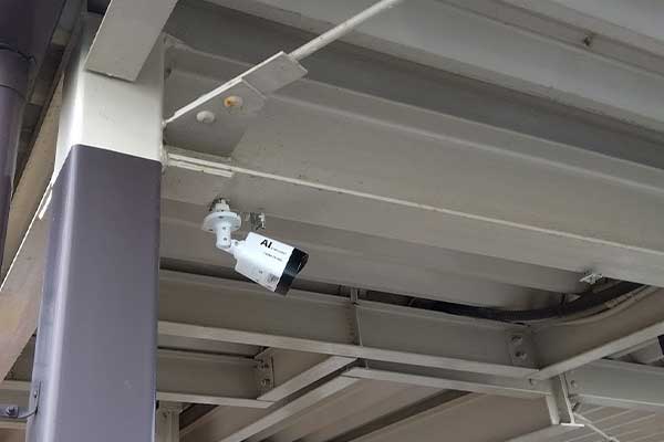愛知県のマンションで設置したドーム型カメラ